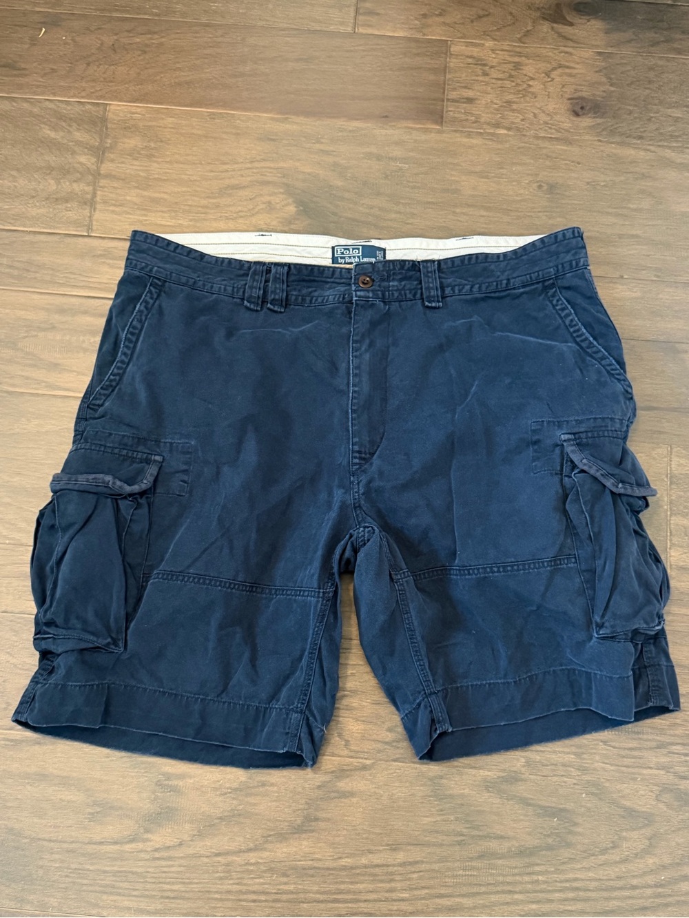 Ralph Lauren Navy Cargo Shorts with Flap Pockets Men’s Size 42